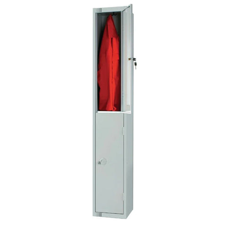 W930-CLS Elite Double Door Manual Combination Locker Locker Grey with Sloping Top - JD Catering Equipment Solutions Ltd