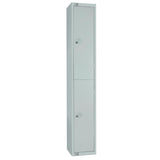 W930-CS Elite Double Door Camlock Locker with Sloping Top Grey