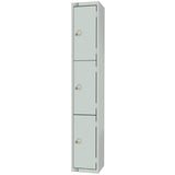 W931-C Three Door Camlock Locker Grey