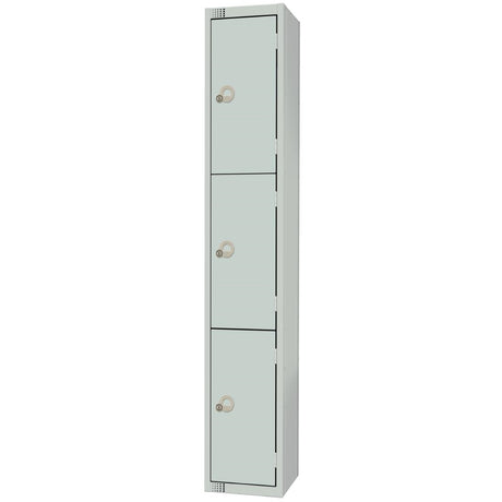 W931-C Three Door Camlock Locker Grey