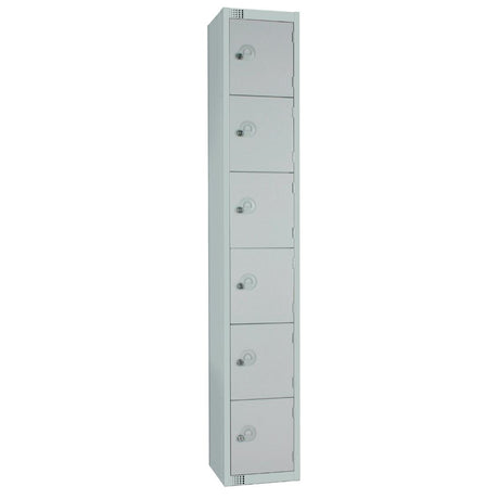 W933-C Elite Six Door Camlock Locker Grey