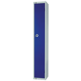 W944-CLS Elite Single Door Manual Combination Locker Locker Blue with Sloping Top