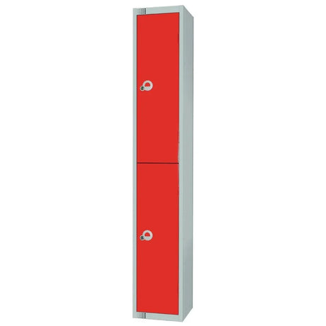 W950-ELS Elite Double Door Electronic Combination Locker with Sloping Top Red - JD Catering Equipment Solutions Ltd