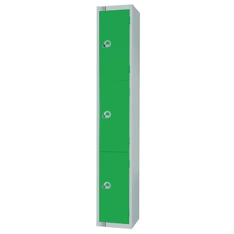 W956-EL Elite Three Door Electronic Combination Locker Green - JD Catering Equipment Solutions Ltd