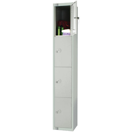 W962-ELS Elite Four Door Electronic Combination Locker with Sloping Top Grey