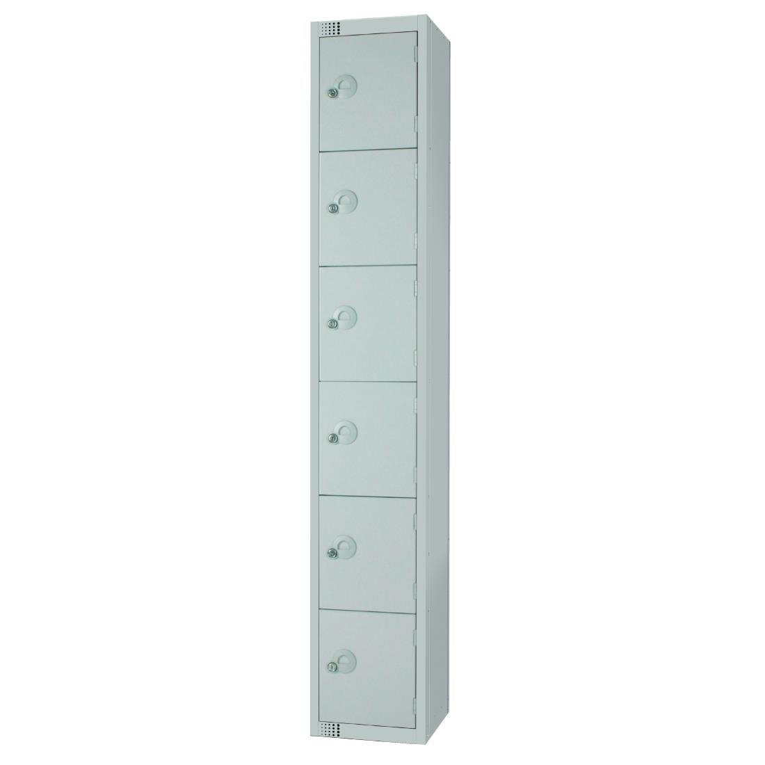 W963-ELS Elite Six Door Electronic Combination Locker with Sloping Top Grey