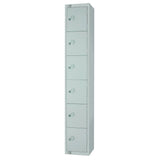 W963-ELS Elite Six Door Electronic Combination Locker with Sloping Top Grey