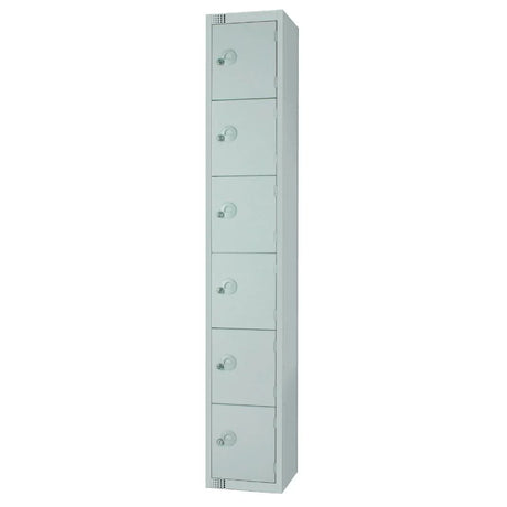 W963-ELS Elite Six Door Electronic Combination Locker with Sloping Top Grey - JD Catering Equipment Solutions Ltd