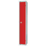 W979-CL Elite Single Door Manual Combination Locker Locker Red