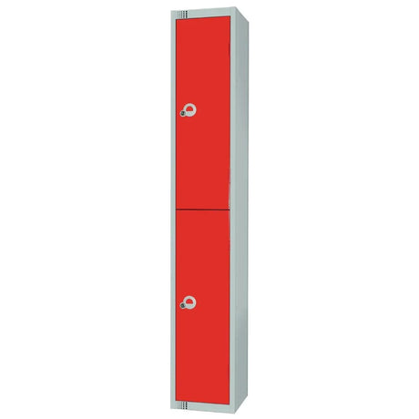 W980-CL Elite Double Door Manual Combination Locker Locker Red - JD Catering Equipment Solutions Ltd