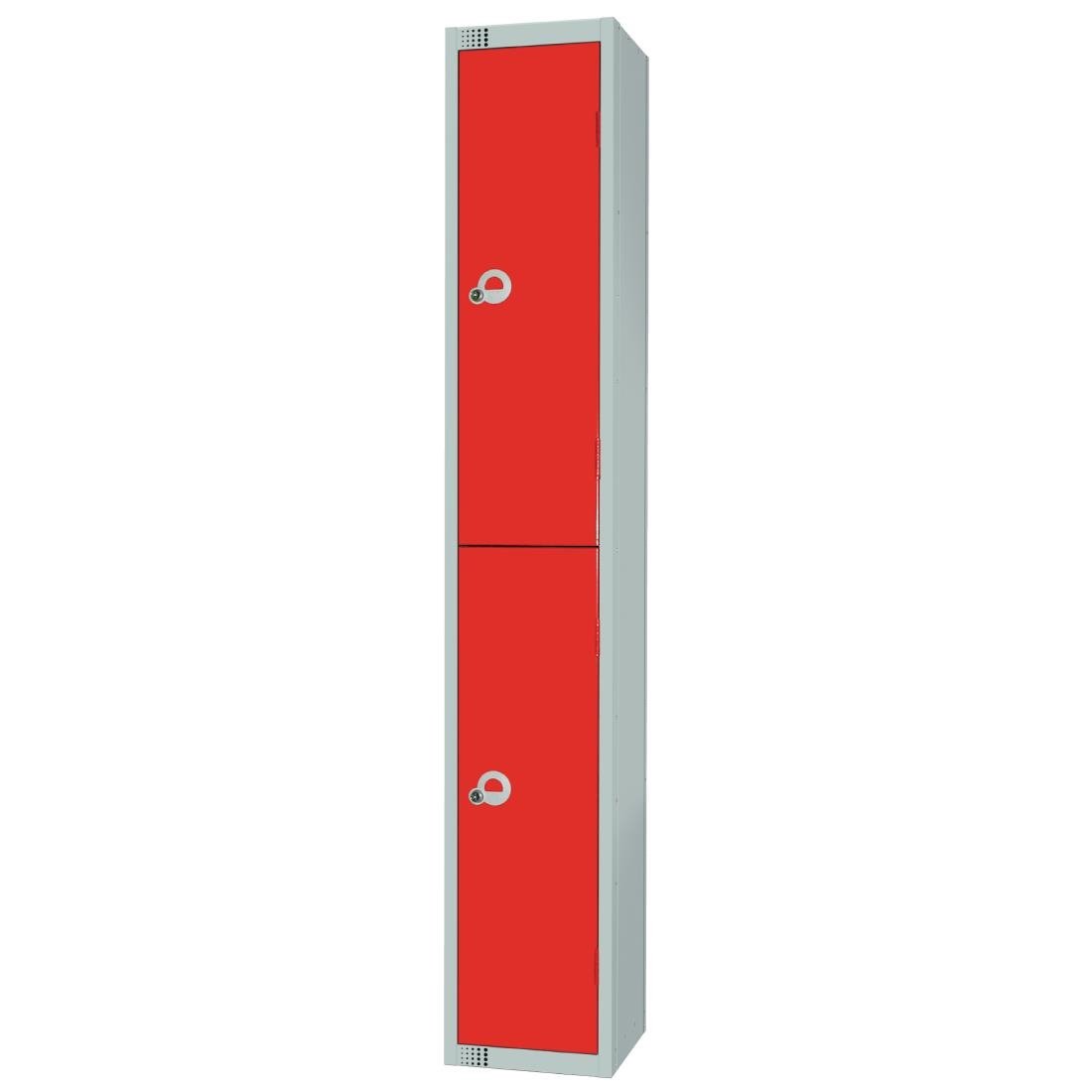 W980-CN Elite Double Door Coin Return Locker Graphite Red