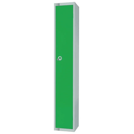 W984-CLS Elite Single Door Manual Combination Locker Locker Green with Sloping Top - JD Catering Equipment Solutions Ltd