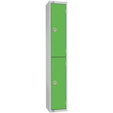 W985-ELS Elite Double Door Electronic Combination Locker with Sloping Top Green