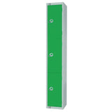 W986-CL Elite Three Door Manual Combination Locker Locker Green