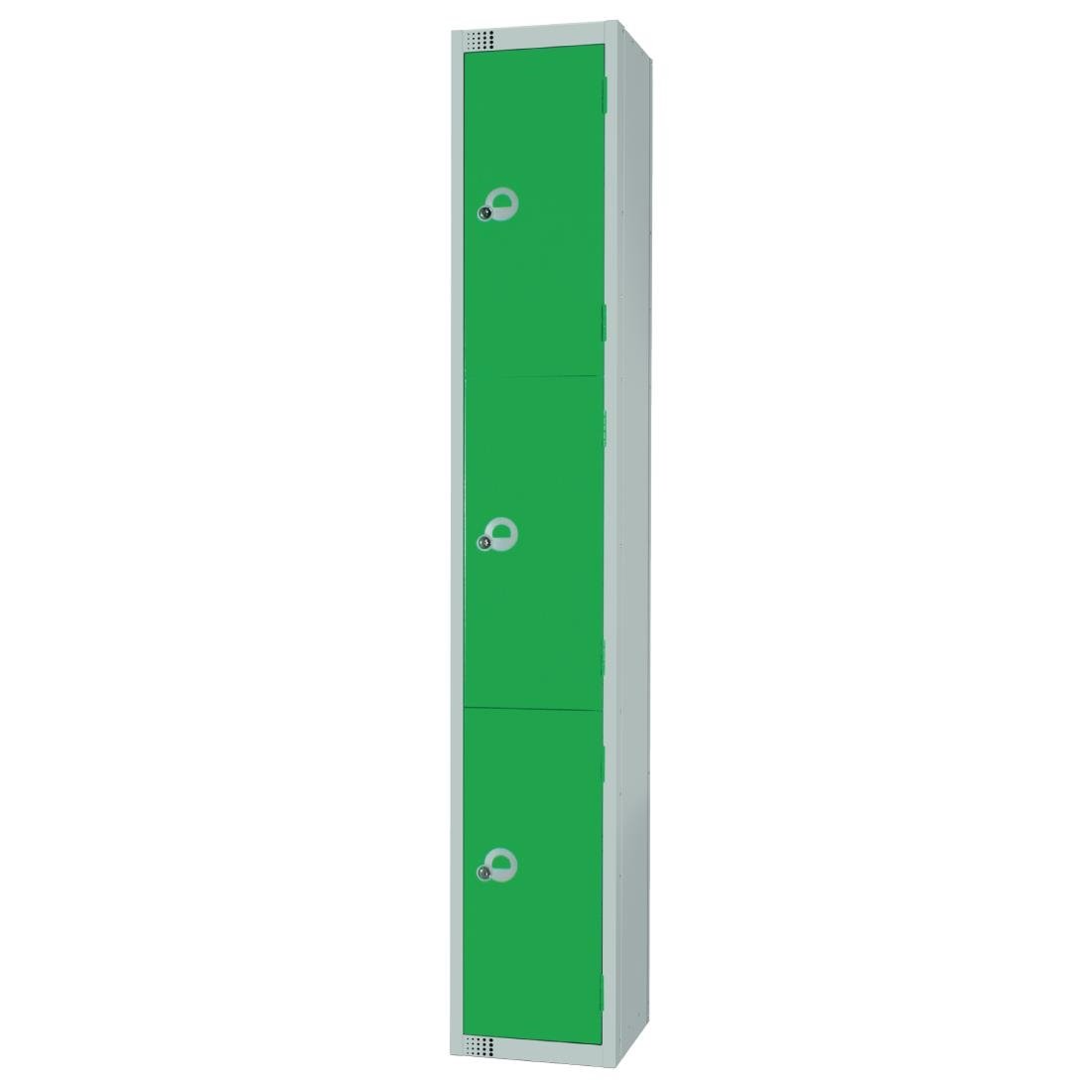 W986-EL Elite Three Door Electronic Combination Locker Green