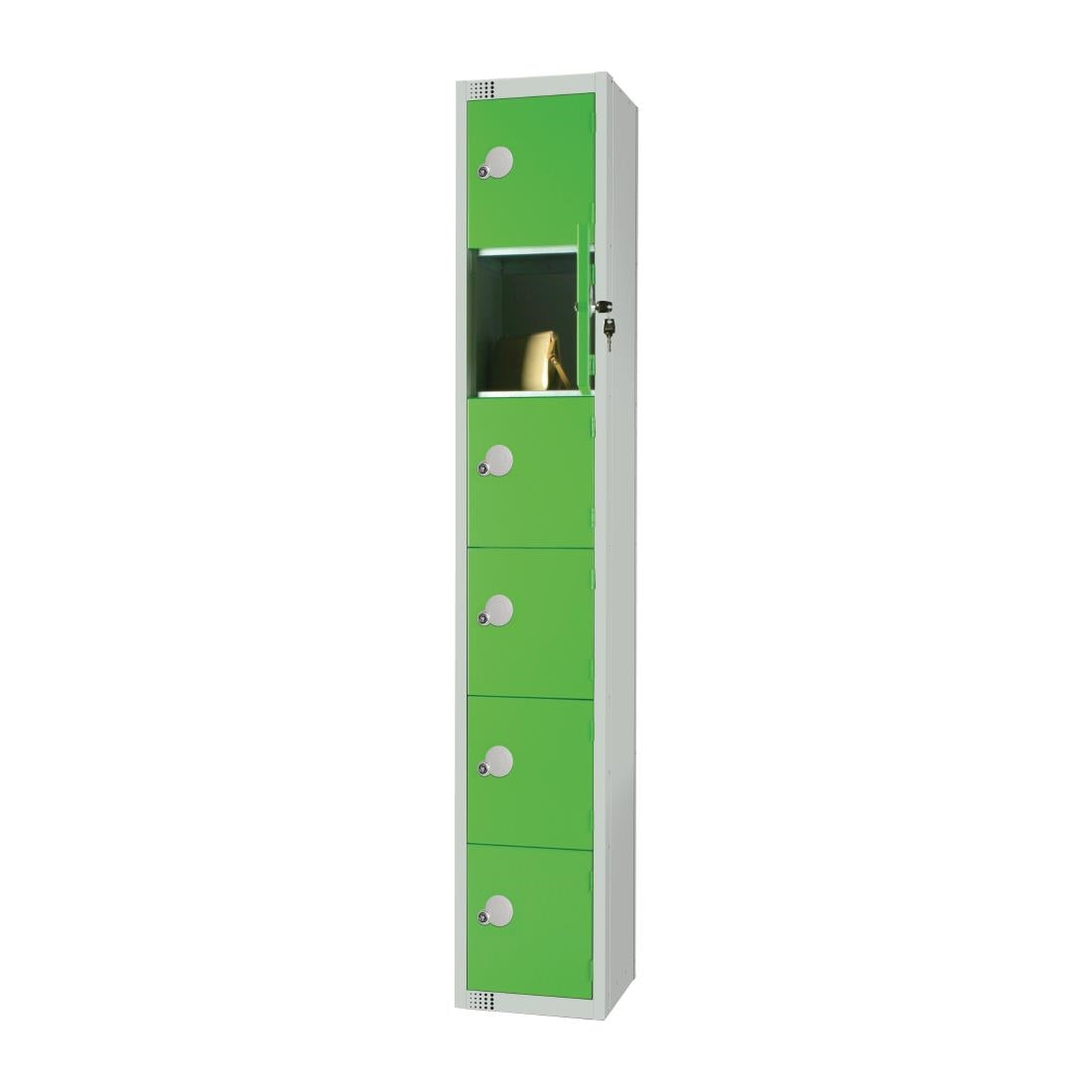 W988-CL Elite Six Door Manual Combination Locker Locker Green