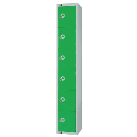 W988-CL Elite Six Door Manual Combination Locker Locker Green - JD Catering Equipment Solutions Ltd
