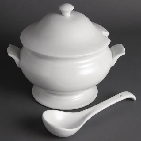 Y094 Olympia Soup Tureen and Ladle 2.5Ltr 88oz - JD Catering Equipment Solutions Ltd