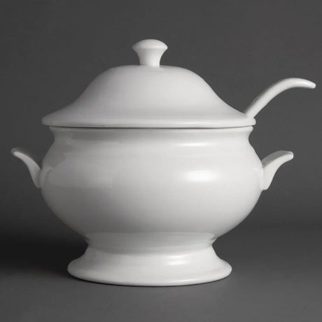 Y094 Olympia Soup Tureen and Ladle 2.5Ltr 88oz - JD Catering Equipment Solutions Ltd