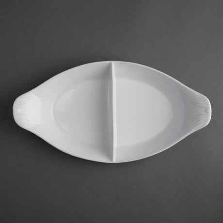 Y100 Olympia Divided Oval Eared Dishes 290x 160mm (Pack of 6)