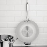 Y261 Vogue Tri Wall Wok Flat Base 305mm - JD Catering Equipment Solutions Ltd