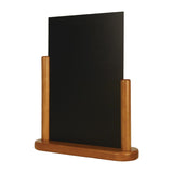 Y870 Securit Half Frame Table Top Blackboard 320 x 270mm Teak