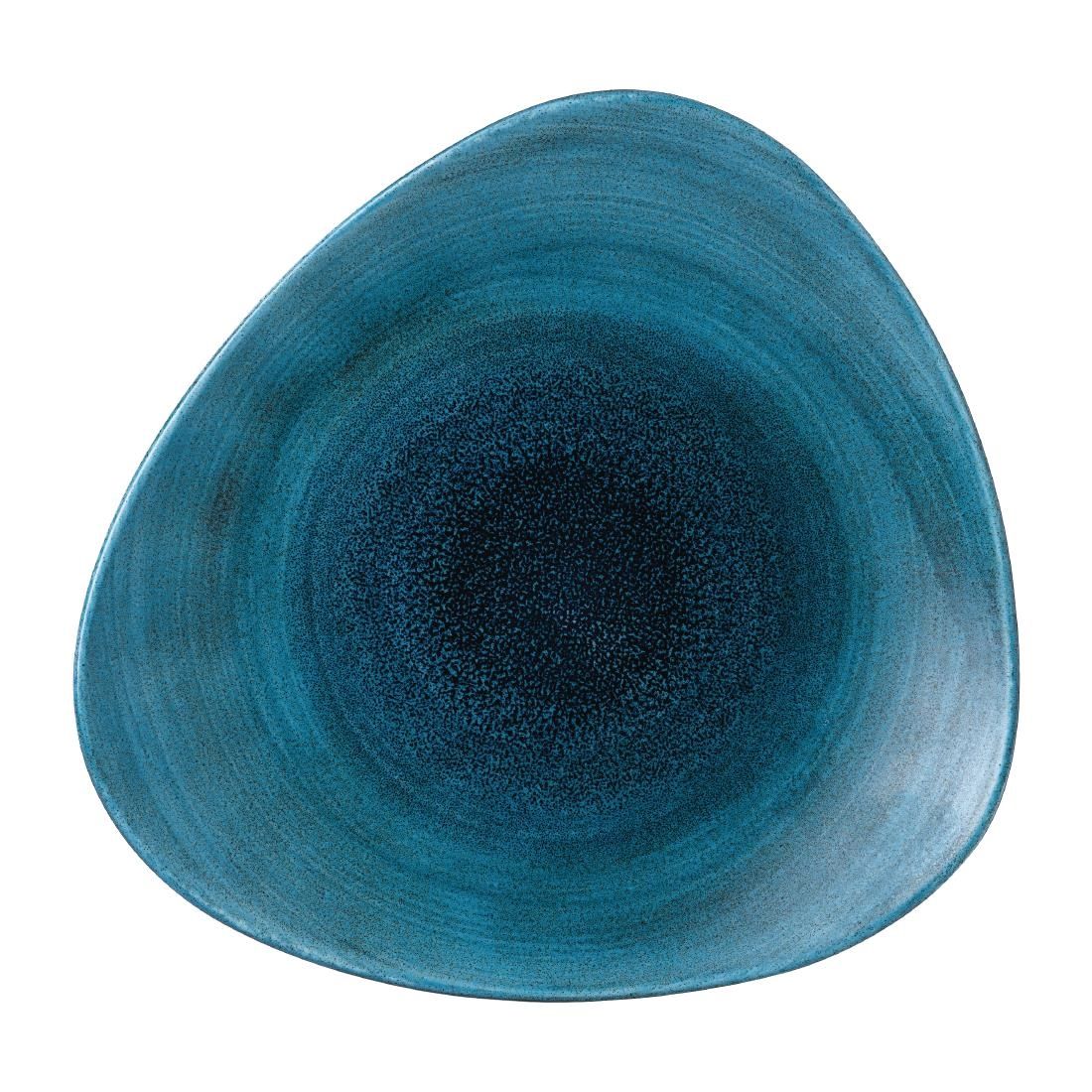 FJ970 Stonecast Aqueous Lagoon Triangle Plate 12 1/4 " (Box 6)
