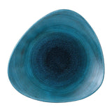 FJ970 Stonecast Aqueous Lagoon Triangle Plate 12 1/4 " (Box 6)