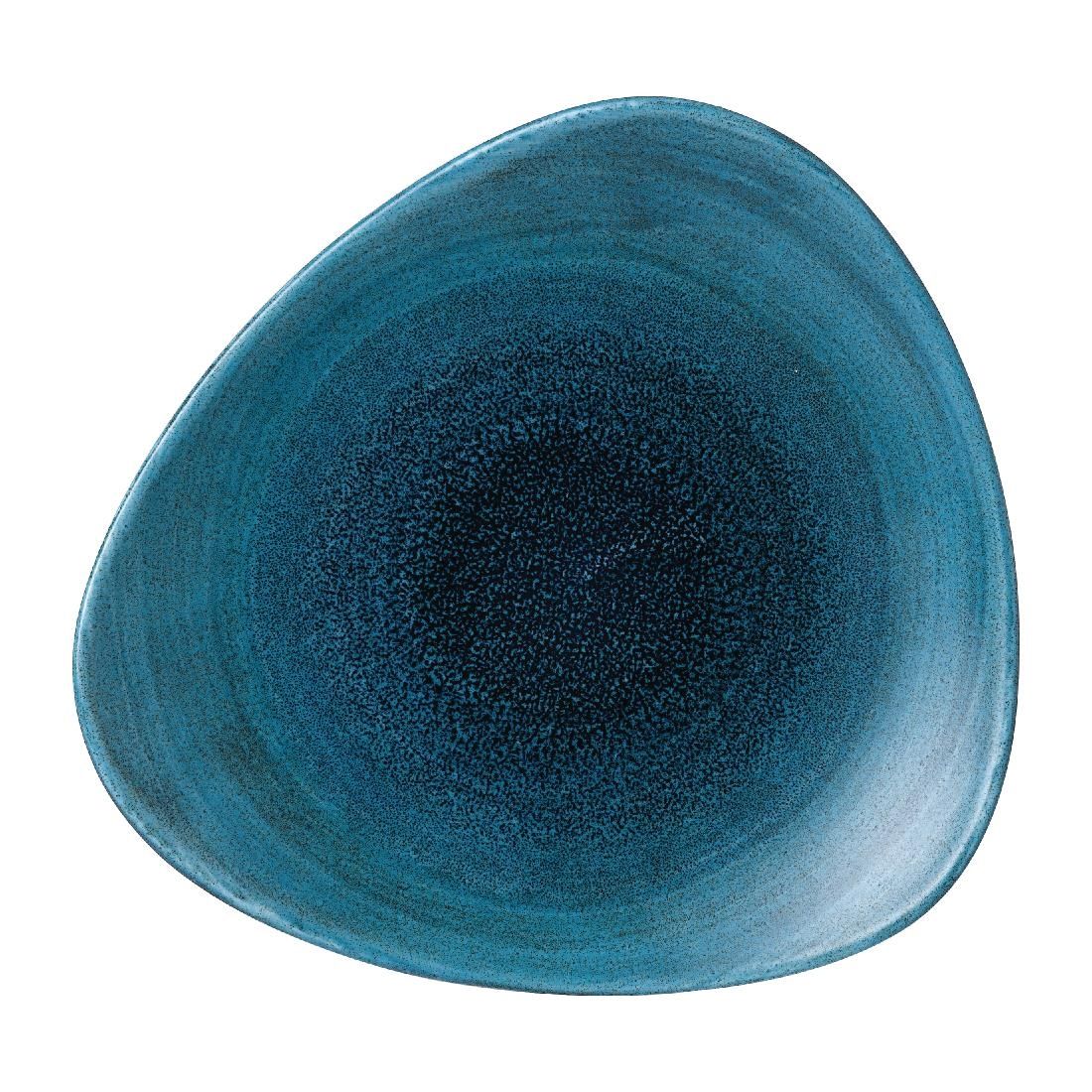 FJ972 Stonecast Aqueous Lagoon Triangle Plate 9 " (Box 12)