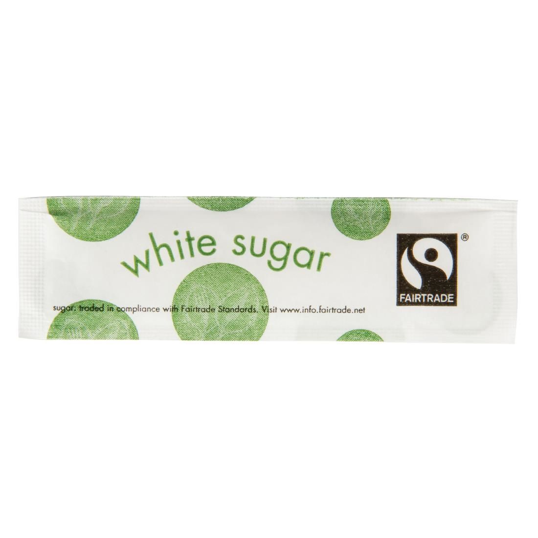 GK100 Vegware Compostable Fairtrade White Sugar Sticks (Pack of 1000)