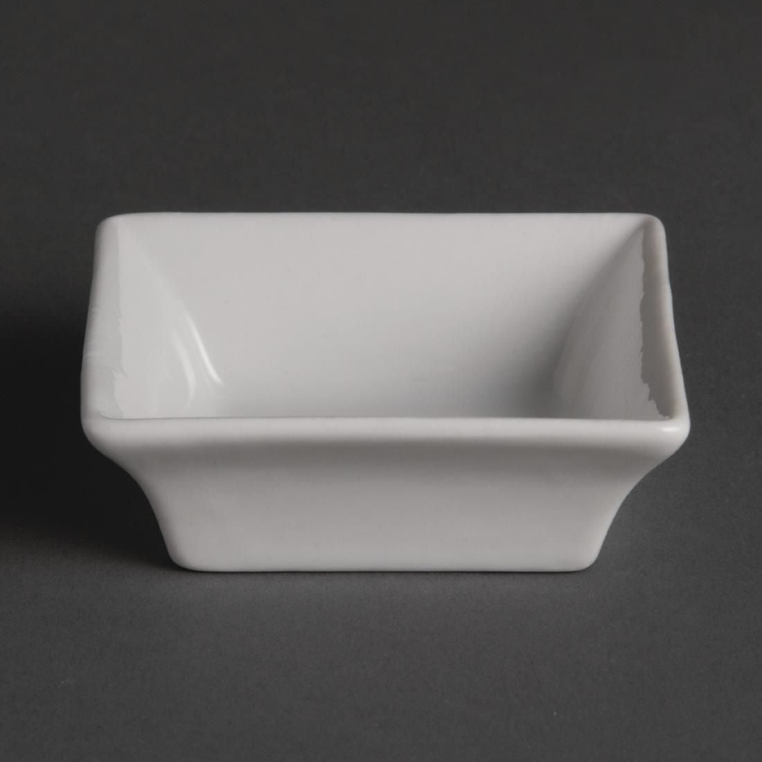 Y136 Olympia Miniature Square Dishes 75mm (Pack of 12)