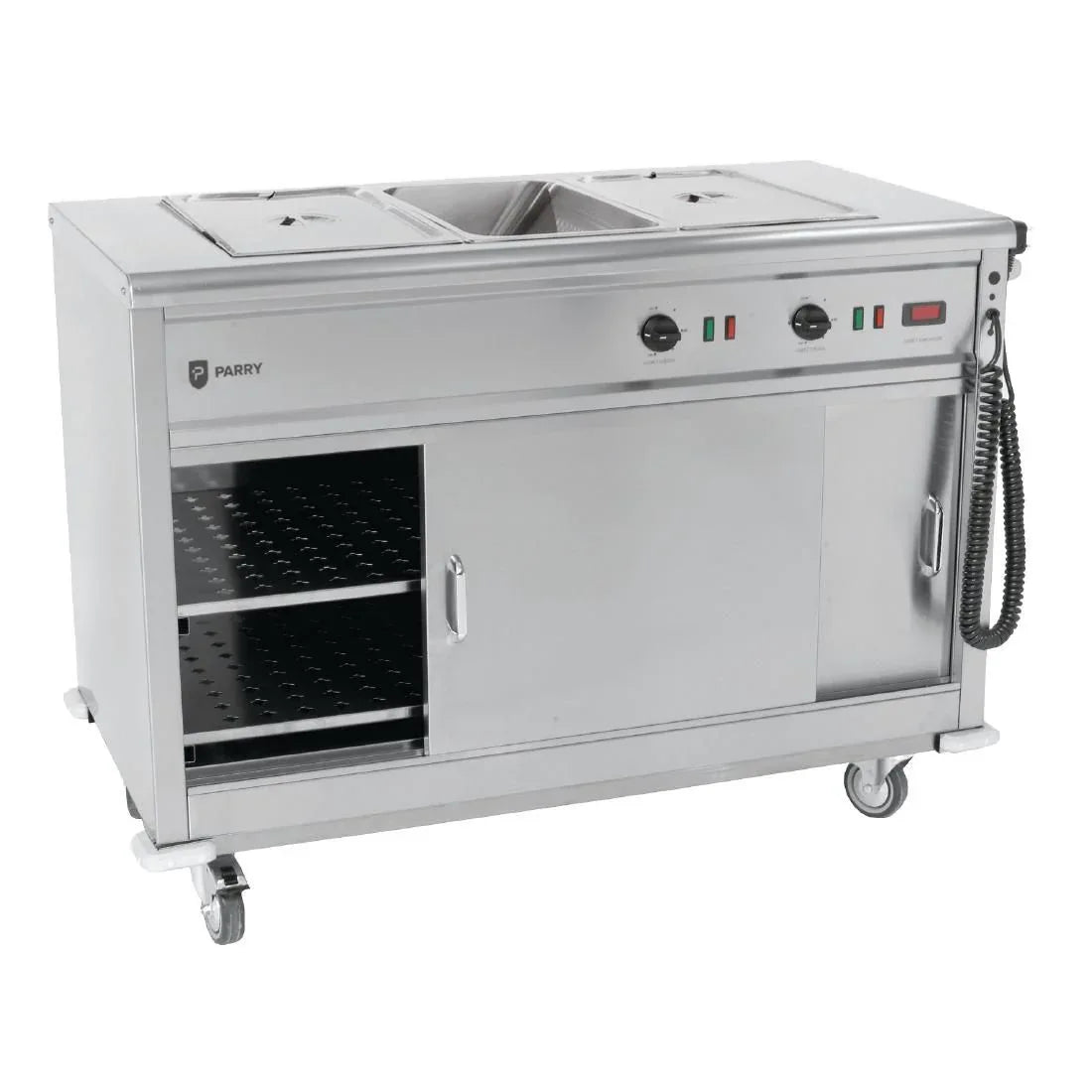 Parry Mobile Servery with Bain Marie Top MSB12 - JD Catering Equipment Solutions Ltd