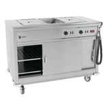 Parry Mobile Servery with Bain Marie Top MSB12 - JD Catering Equipment Solutions Ltd