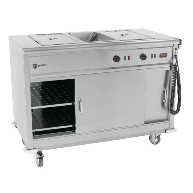 Parry Mobile Servery with Bain Marie Top MSB12 - JD Catering Equipment Solutions Ltd