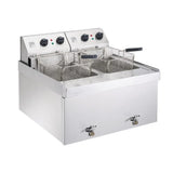 Parry Twin Tank Twin Basket Countertop Electric Fryer NPDF9 - JD Catering Equipment Solutions Ltd