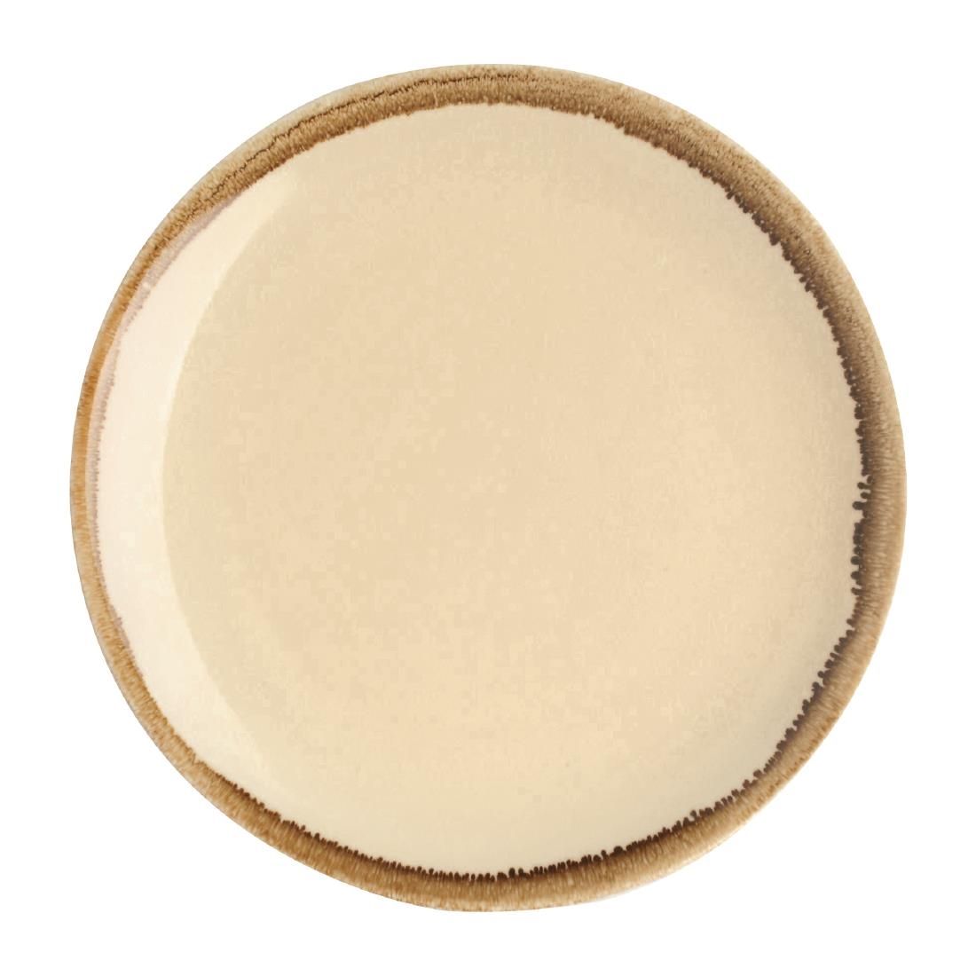 SA284 Olympia Kiln Round Coupe Plate Sandstone 230mm (Pack of 6)