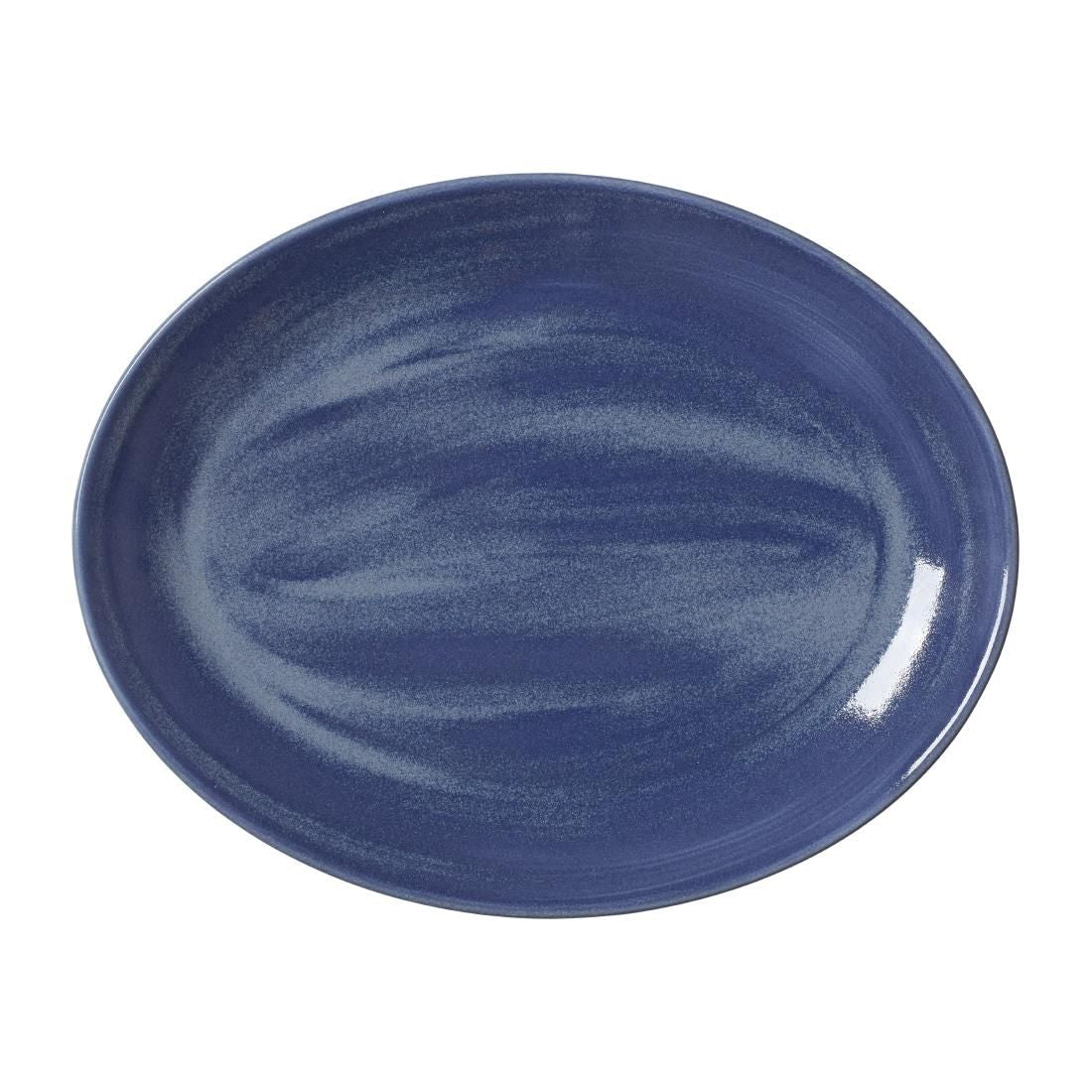 VV2110 Steelite Revolution Bluestone Oval Coupe Plate 342mm (Pack of 12)