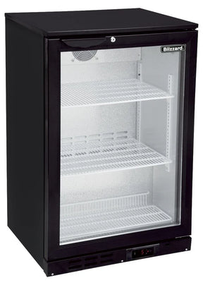 Blizzard Single Hinged Glass Door Bottle Cooler BAR1 - JD Catering Equipment Solutions Ltd