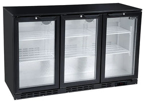TRIPLE DOOR BAR BOTTLE COOLER (338 BOTTLES) - JD Catering Equipment Solutions Ltd