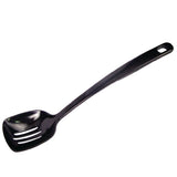 J635 Black Slotted Serving Spoon 12"