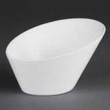 CB080 Olympia Whiteware Oval Sloping Bowls  180(W)x200(L)mm (Pack of 3)