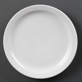 CB490 Olympia Whiteware Narrow Rimmed Plates 250mm (Pack of 12) - JD Catering Equipment Solutions Ltd