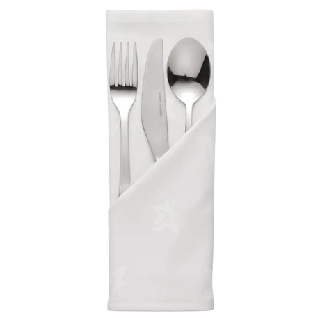 HB557 Mitre Luxury Luxor Cotton Napkins Ivy Leaf White 550 x 550mm (10 pack) - JD Catering Equipment Solutions Ltd