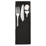 HB561 Occasions Polyester Napkins Black (10 pack)