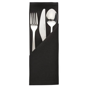 HB561 Occasions Polyester Napkins Black (10 pack) - JD Catering Equipment Solutions Ltd