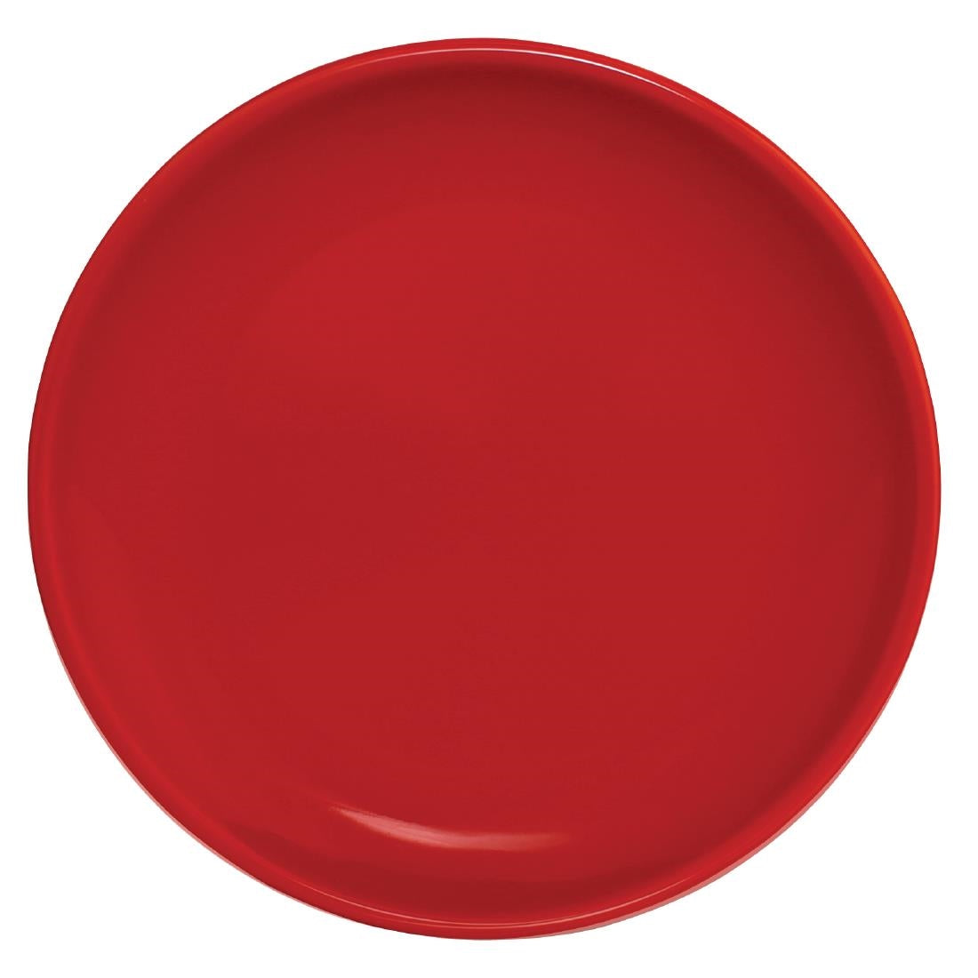 HC524 Olympia Cafe Coupe Plate Red - 250mm 10" (Box 6)