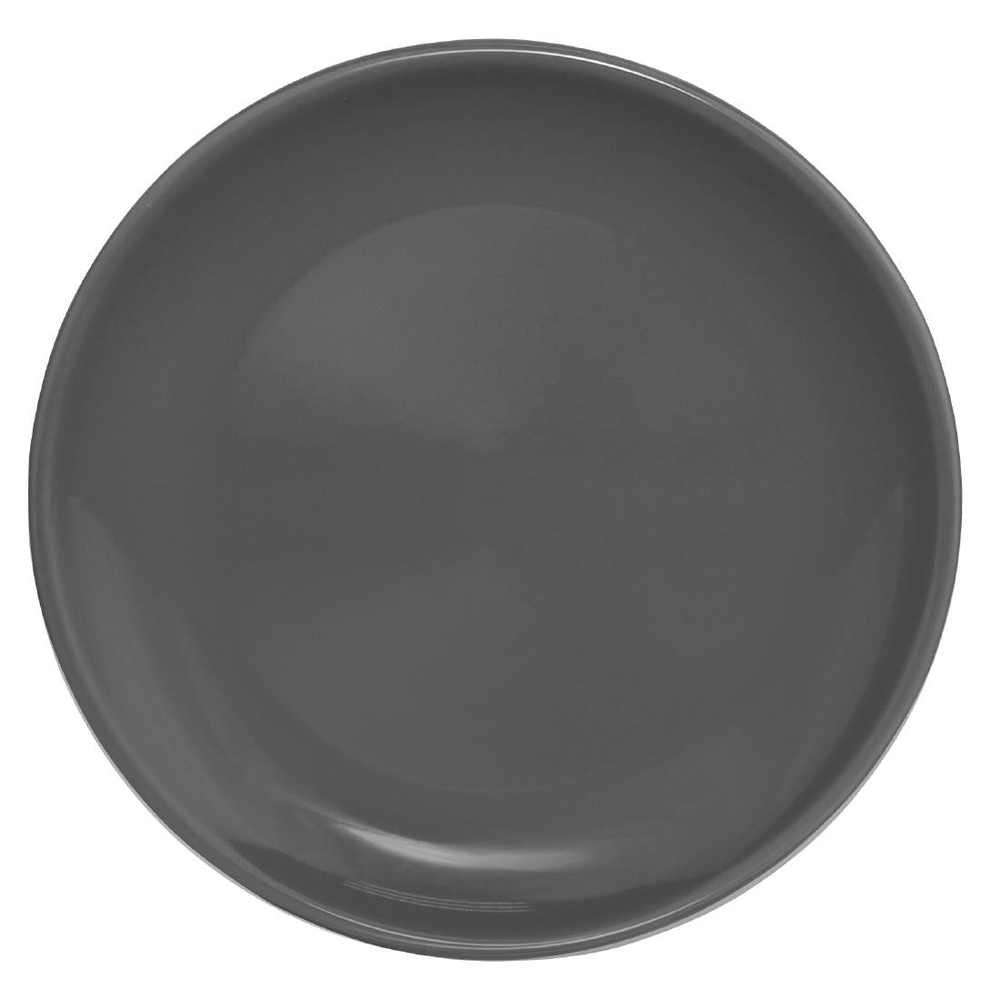 HC526 Olympia Cafe Coupe Plate Charcoal - 250mm 10" (Box 6)