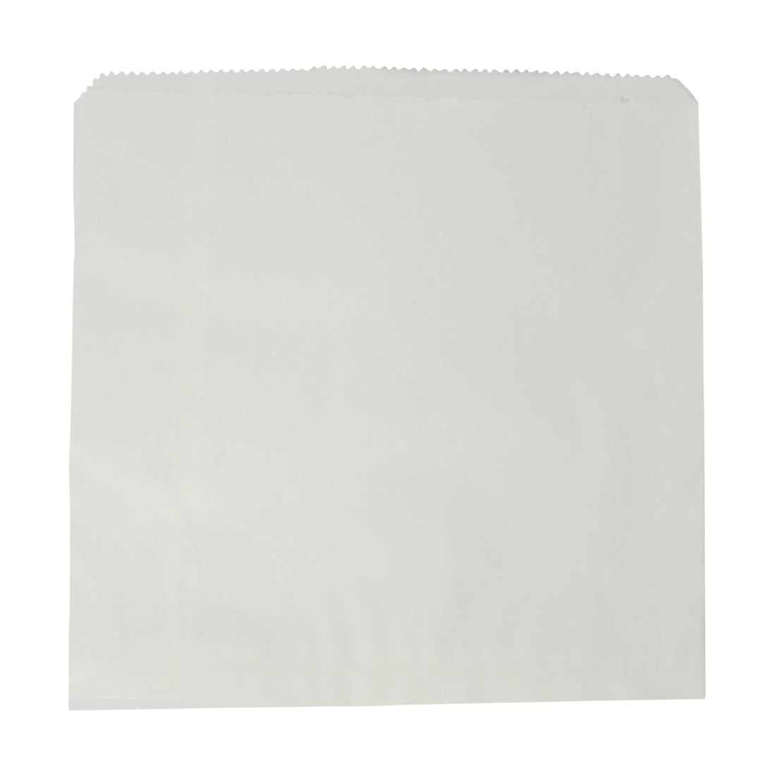 CJ744 Vegware Paper White Kraft Flat Bag 7"x7" (Case of 1000)