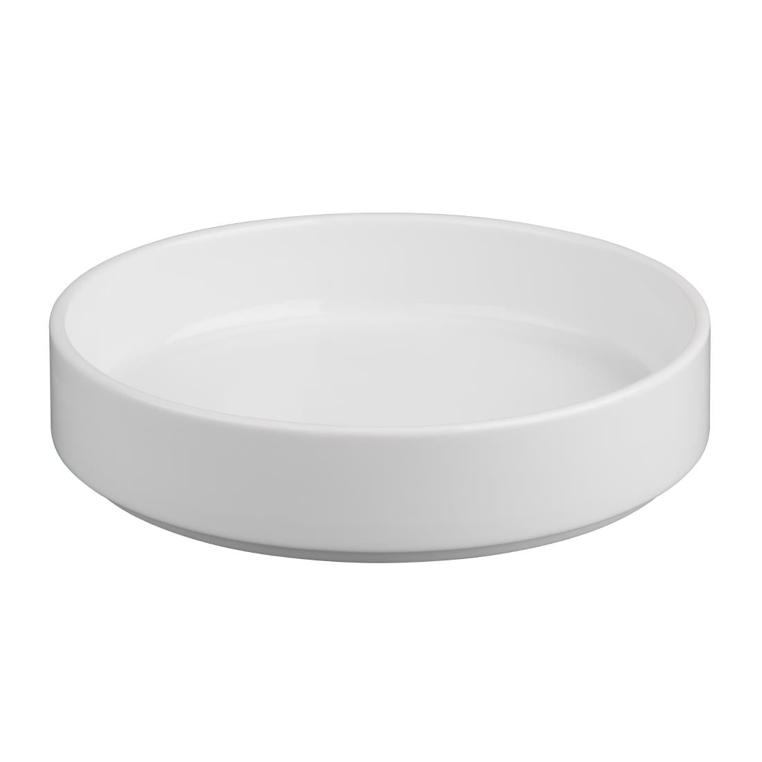 CK071 Olympia Whiteware Flat Walled Bowl - 215mm 8 1/2" (Box of 4)