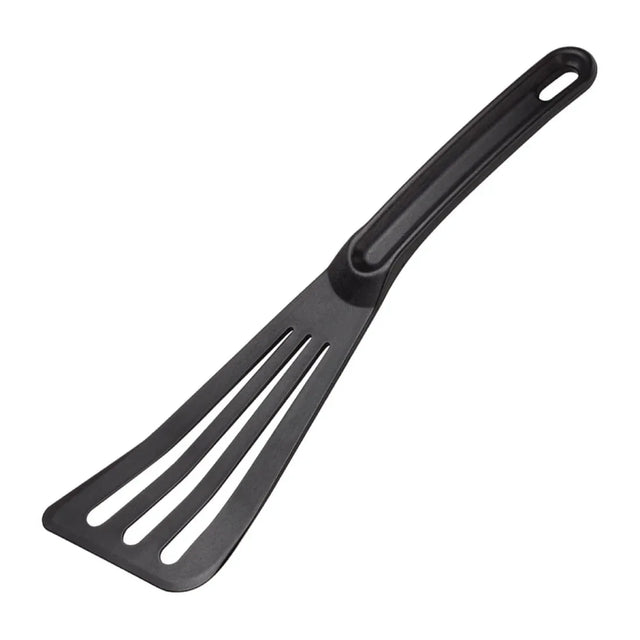 CN625 Mercer Culinary Hells Tools Slotted Spatula Black 12" - JD Catering Equipment Solutions Ltd